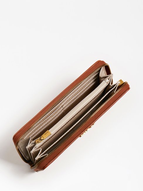 Portefeuille Guess Aviana 4g Marron Maxi Logo