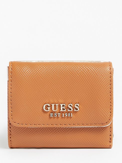 Porte-cartes De Crédit Guess Rouge Laurier Saffiano