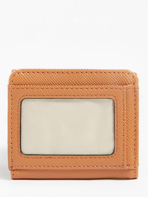 Porte-cartes De Crédit Guess Rouge Laurier Saffiano