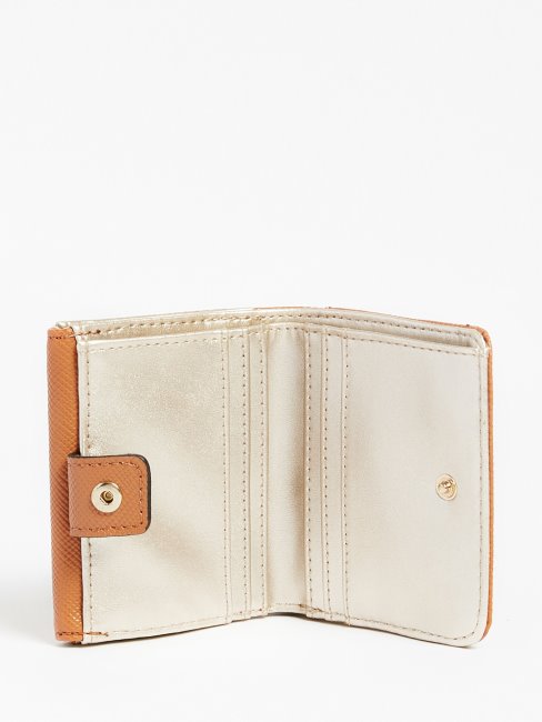 Porte-cartes De Crédit Guess Rouge Laurier Saffiano