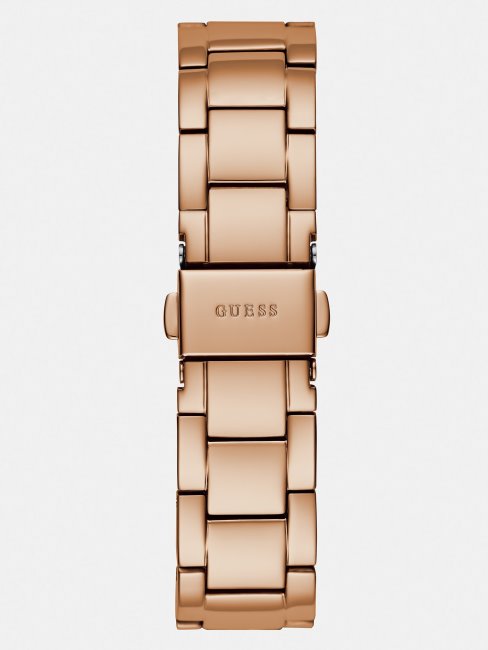 Montre à Cristaux Multifonctions En Or Rose Guess