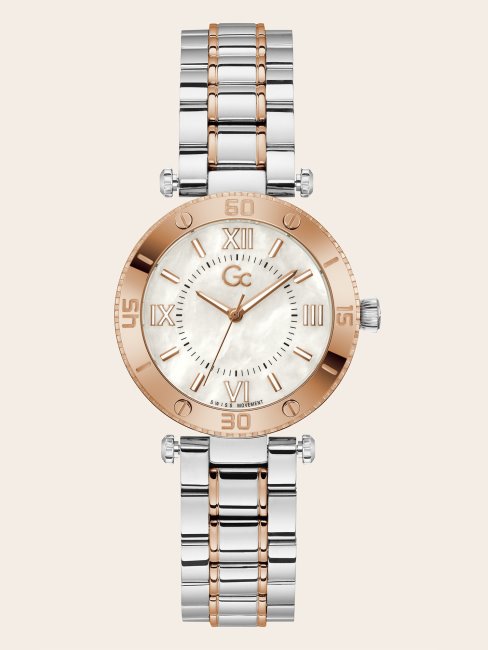 Montre Analogique à Quartz Guess Gc En Or Rose