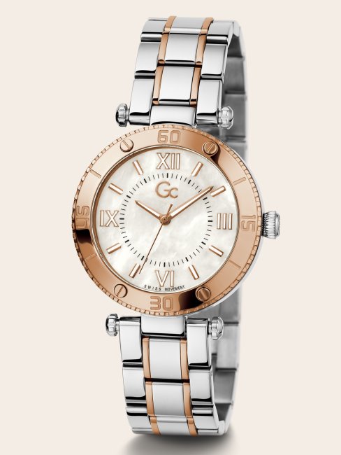 Montre Analogique à Quartz Guess Gc En Or Rose