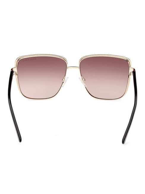 Modèle De Lunettes De Soleil Carrées Dorées Guess