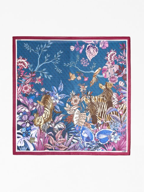 Keffieh Lilas à Imprimé Nature