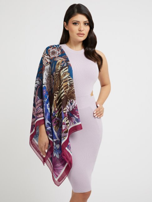 Keffieh Lilas à Imprimé Nature