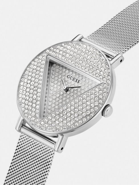 Montre Analogique Guess Cristal Argent