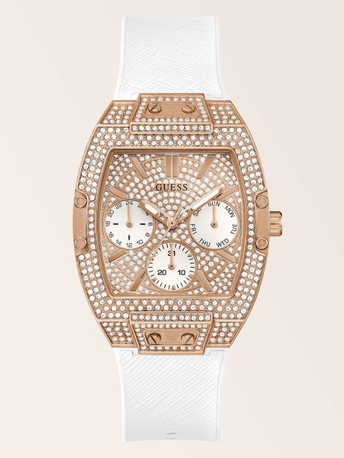 Montre Multifonctions à Cristaux Or Rose Guess