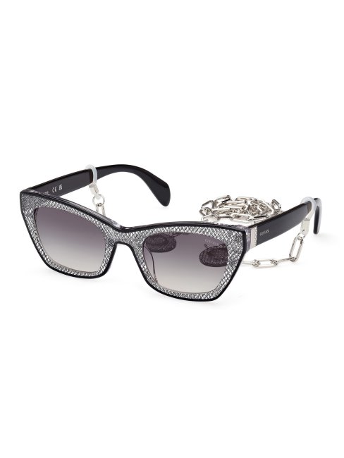 Modèle De Lunettes De Soleil Yeux De Chat Noir Guess