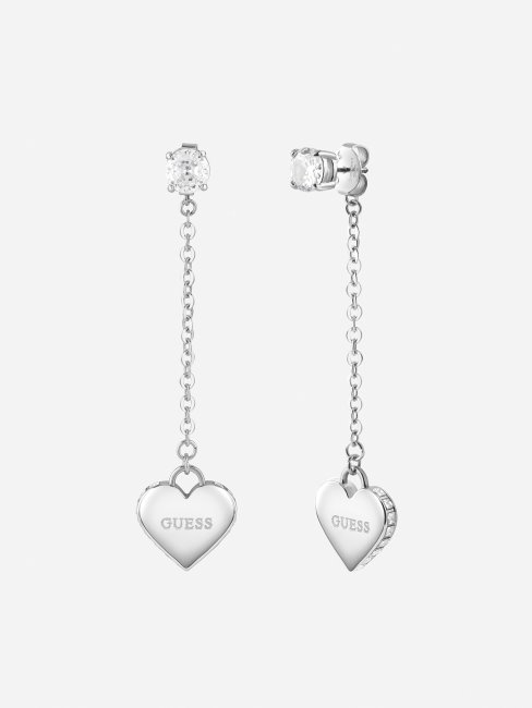 Guess Boucles D'oreilles Tombant Amoureux En Argent
