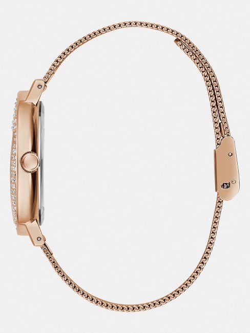 Montre Analogique à Cristaux En Or Rose Guess