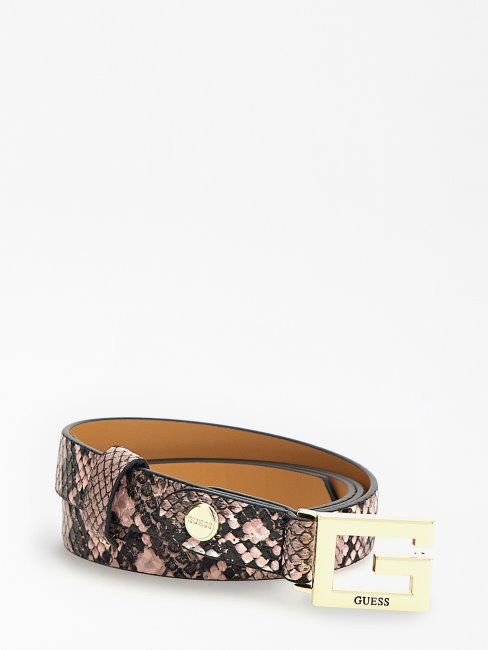 Ceinture Imprimée Python Rose Guess