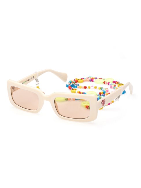 Modèle De Lunettes De Soleil Guess Géométrique Blanc