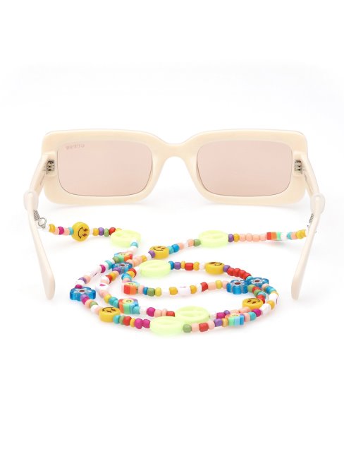 Modèle De Lunettes De Soleil Guess Géométrique Blanc