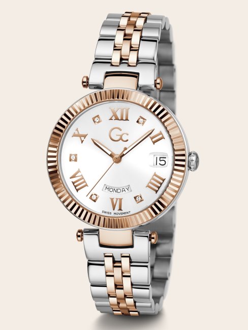 Montre Calendrier Quartz Gc Guess Ou Rose