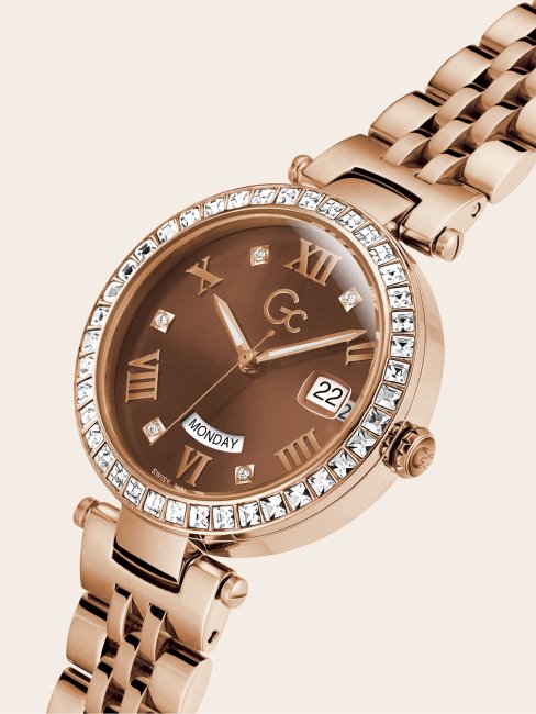 Montre Guess Gc Acier Avec Fonction Date Ou Rose