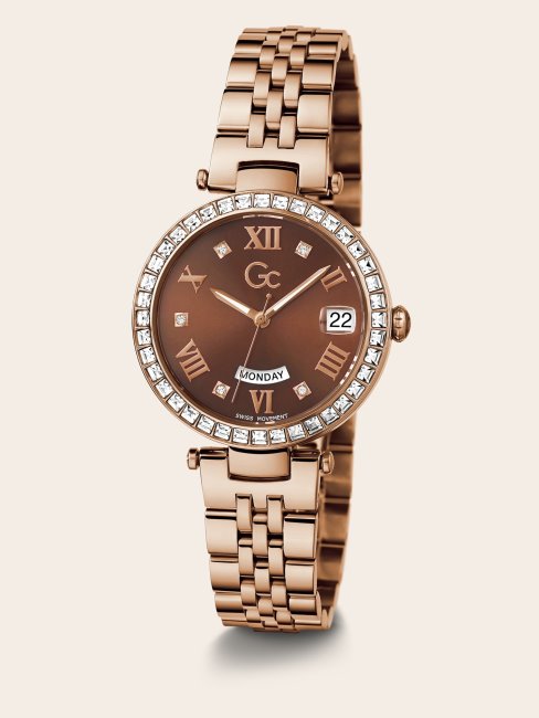 Montre Guess Gc Acier Avec Fonction Date Ou Rose