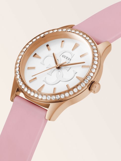 Montre Analogique Guess Cristal Ou Rose