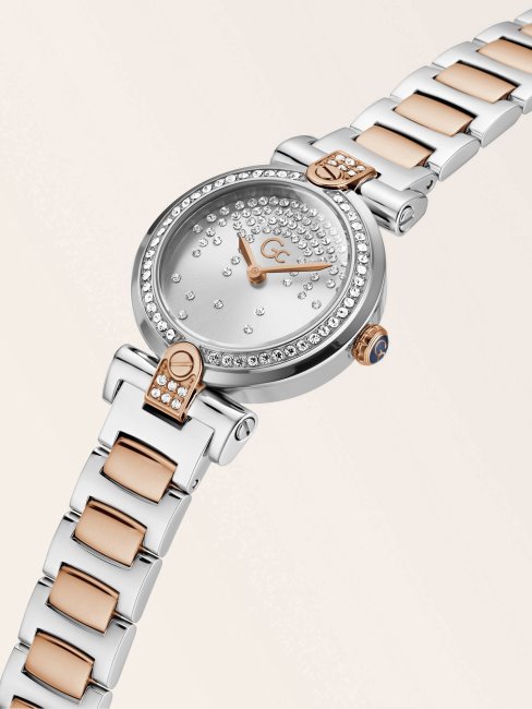 Montre Analogique Gc Cristal En Or Rose Guess