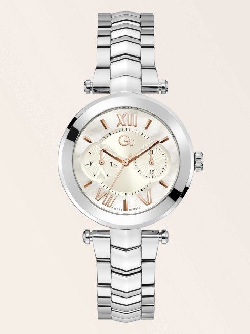 Montre Calendrier Gc Acier Ou Rose Guess