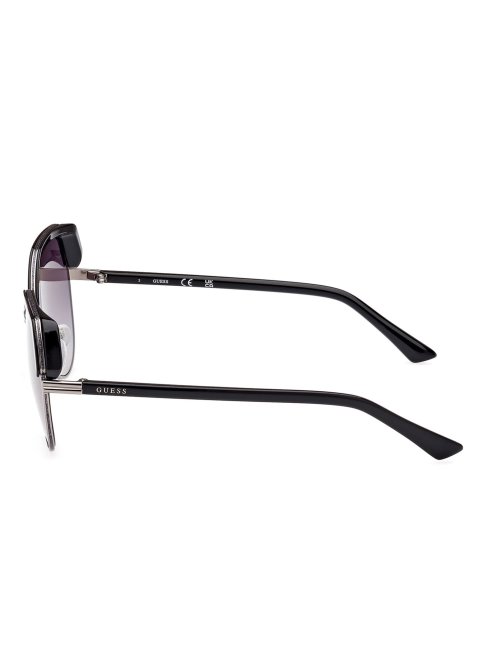 Modèle De Lunettes De Soleil Géométriques Noires Guess