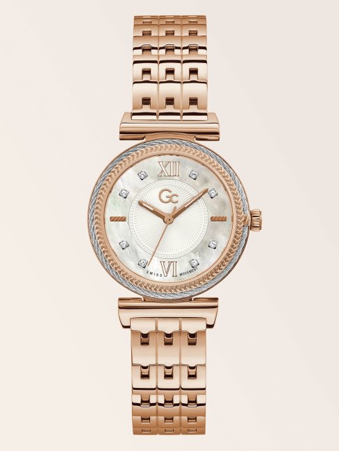 Montre Analogique Guess Gc Cristal Ou Rose