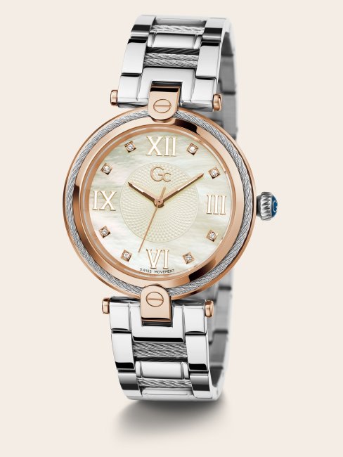 Montre Analogique Mode Gc Acier Or Rose Guess Nouvelle Tendance
