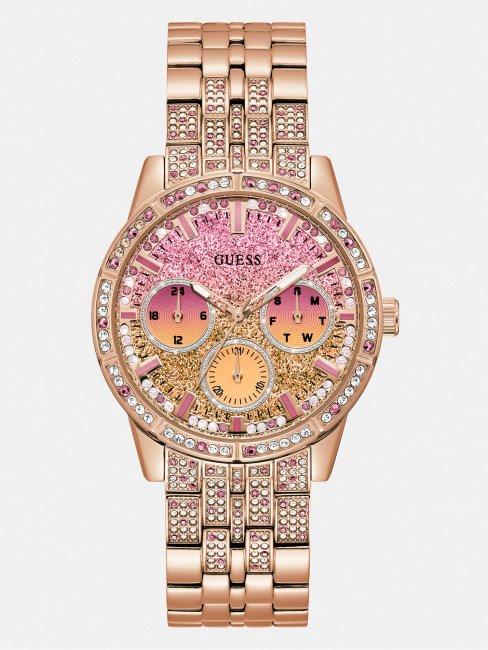 Montre Multifonctions Cristal Guess Ou Rose