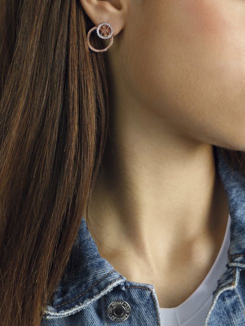 Boucles D'oreilles Equilibre' Ou Rose Guess