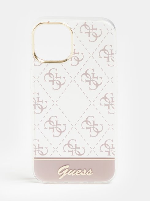 Coque Rose Iphone 14 4g Logo Guess
