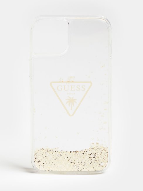 Coque Iphone 14 Plus Glitter Blanche Guess