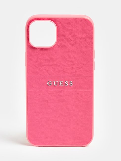 Guess Coque Iphone 14 Plus Saffiano Fuchsia