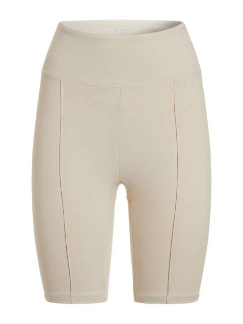 Guess Short De Motard En Microfibre Blanc