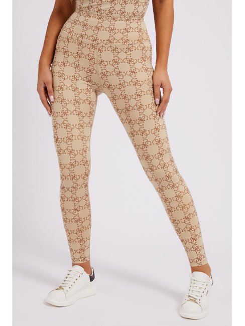 Legging Logo All Over Beige Guess