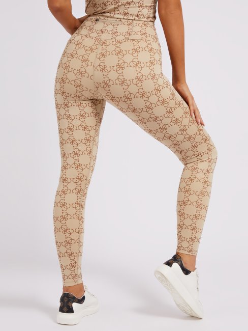 Legging Logo All Over Beige Guess