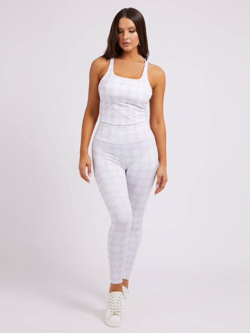 Legging Blanc Logo All Over Guess