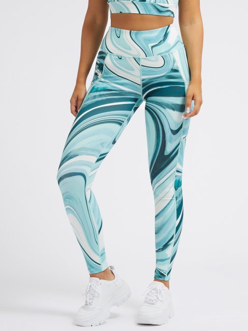 Legging Imprimé Sur L'ensemble Guess Bleu