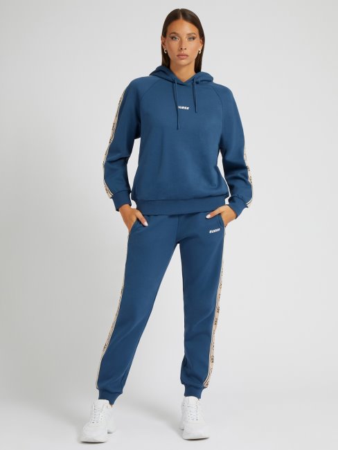 Sweat Bleu Bande Logo Guess