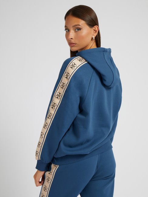 Sweat Bleu Bande Logo Guess