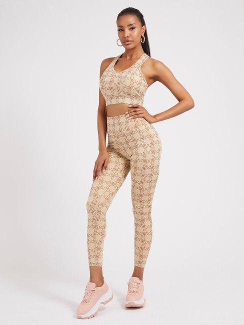 Soutien-gorge Actif Logo Guess All Over Beige