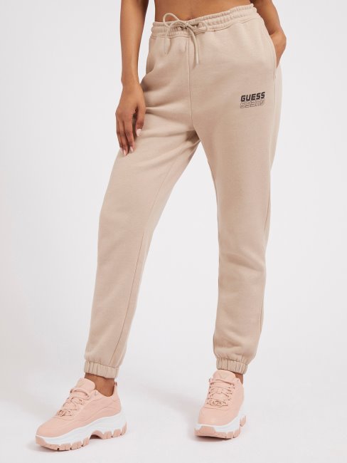 Pantalon De Jogging à Logo Sur Le Côté Beige Guess