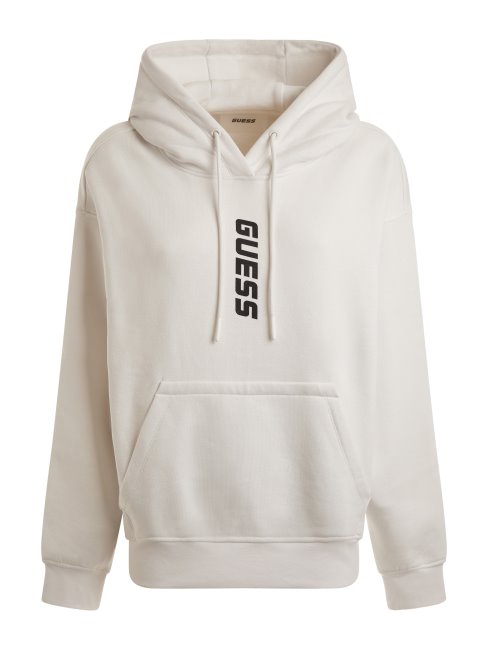 Sweat Guess Blanc à Logo Sur Le Devant