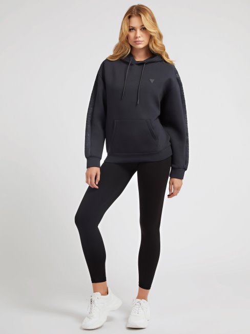 Sweat à Capuche Gris Foncé Guess