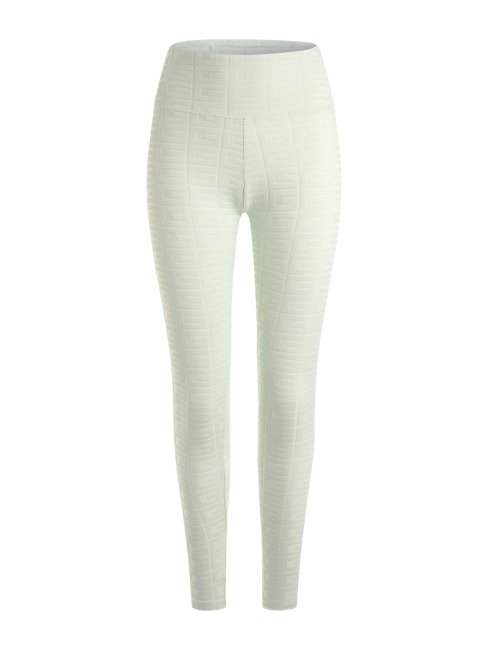 Legging Vert Clair à Logo Jacquard Guess