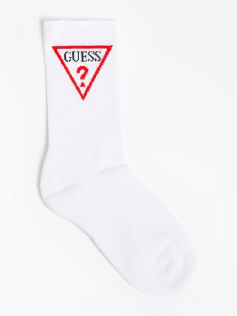 Chaussettes Blanches à Logo Triangle Guess