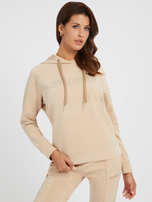 Guess Sweat En Suédine Beige
