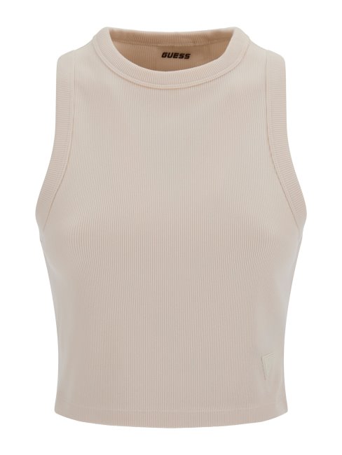 Guess Side Logo Débardeur Blanc
