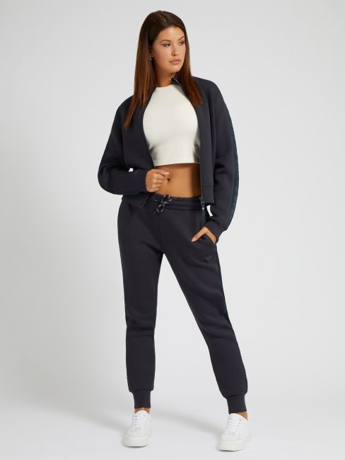 Sweat Zippé Gris Foncé Guess