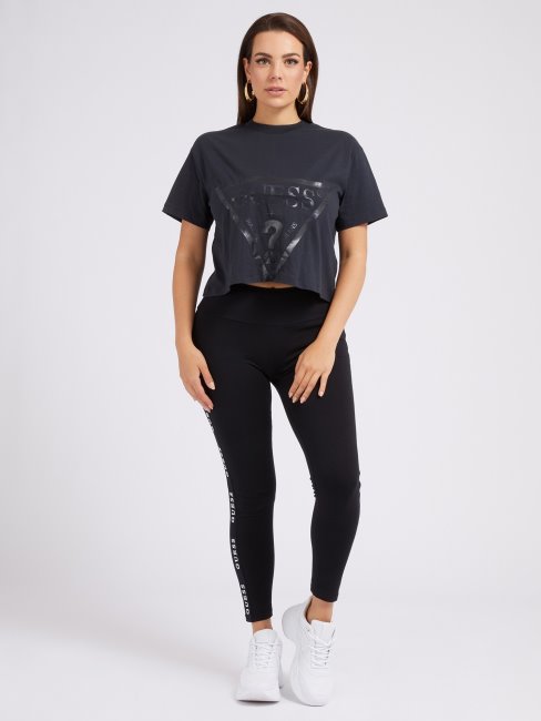 T-shirt Logo Devant Guess Gris Foncé