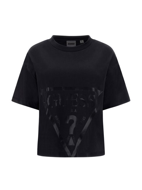 T-shirt Logo Devant Guess Gris Foncé